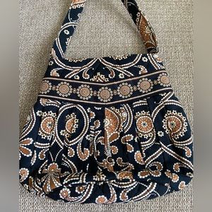 Vera, Bradley, OD floral, small, brown and black, mini shoulder bag